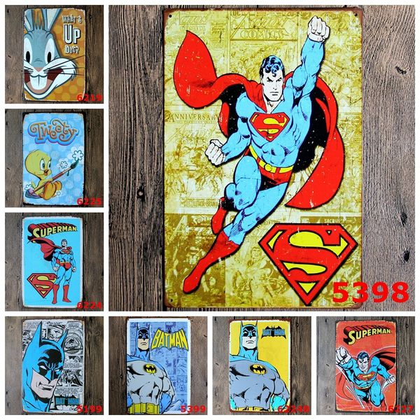 

New uperhero batman chic home bar vintage metal ign home decor vintage tin ign pub vintage decorative plate metal wall mixed de ign