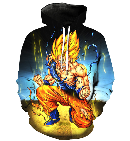 

новые моды для женщин / мужчин классический аниме злой гоку стиль harajuku забавный 3td печати повседневные толстовки унисекс плюс размер kk, Black