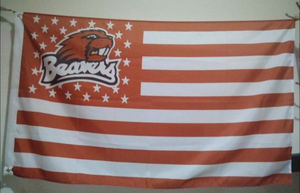 

Флаг штата Орегон Бобры 90 x 150 см Полиэстер NCAA Звезды и полосы Открытый баннер