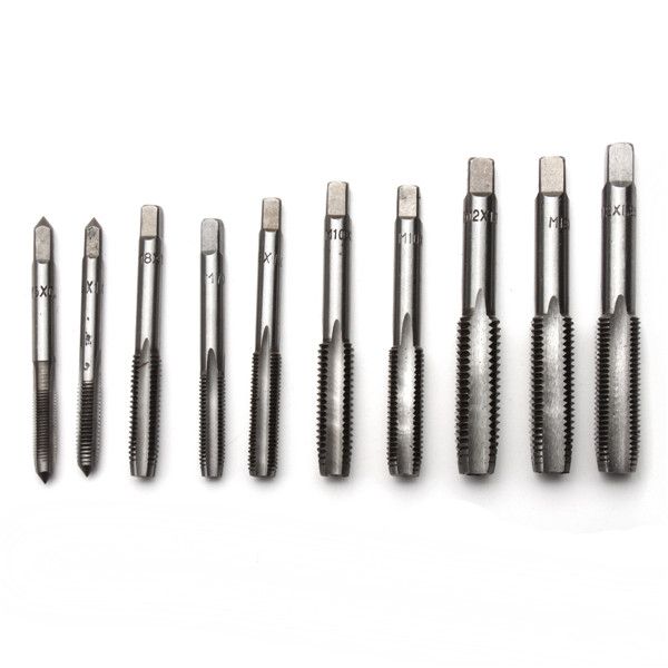 

10pcs m6 to m12 taps set machine hand screw thread metric plug tap drill bits
