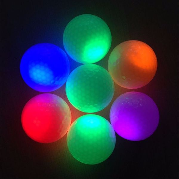 

wholesale- 2016 new 1pcs light-up flashing night light glowing fluorescence golf balls golfing wholesale