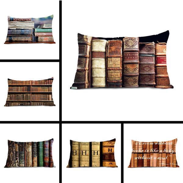 

wholesale- pillow case classic books super deal bedding rectangle zipper pillow cover two sides