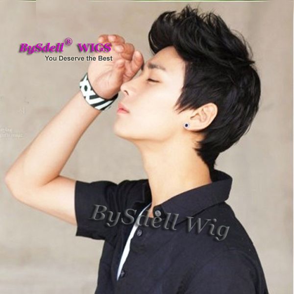 Epacket Men Handsome Boys Short Black Natural Hair Cosplay Party