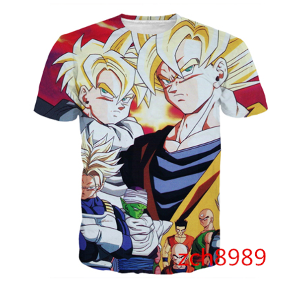 

новейшая мода мужская / женская классический dragon ball z аниме летний стиль смешные унисекс 3d печати повседневная футболка s - - - 5xl aa, White;black