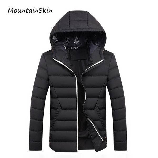 

wholesale- mountainskin 2017 new men's winter jacket fashion warm thick male parkas men casual thermal men coats branded clothing la198, Black