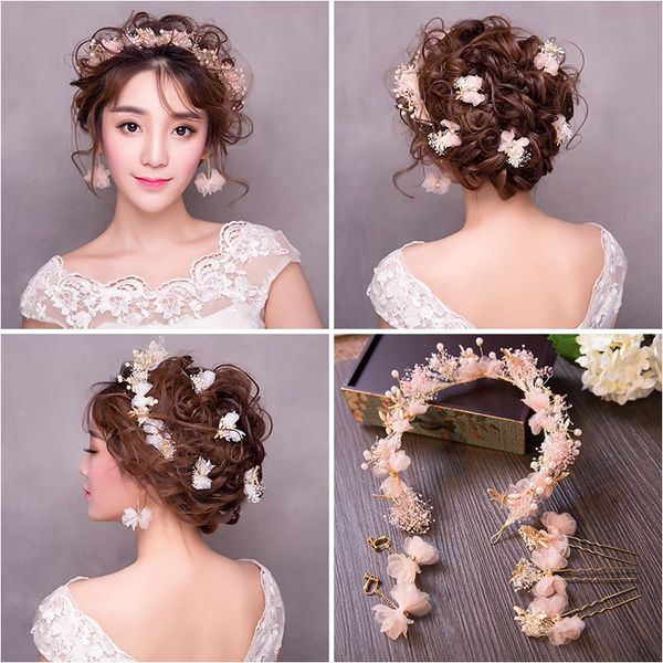 Woman Headdress Hair Lomen Bride Nine Piece Korean Headdress