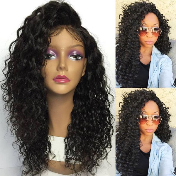 2017 Side Part Top Sale Short Natural Black African Wig Curly Full