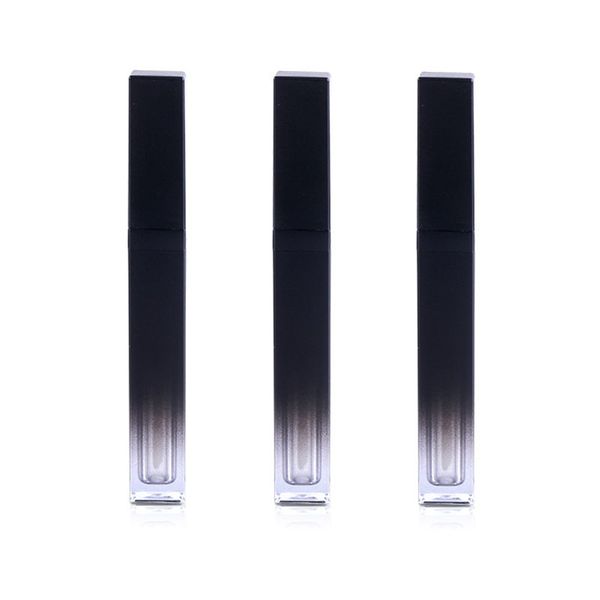 

lip gloss packing bottle 4ml, black square lip glaze tube, empty gradient lip gloss tube, cosmetics packing bottle f2017832