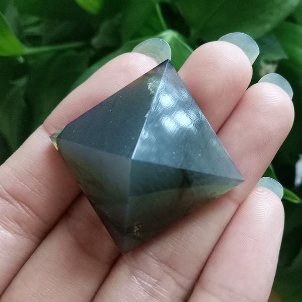 1 Stück natürliche Laborait-Quarzpyramide, Kristallpyramide als Geschenk zum Verkauf von Heilung, 2–3 cm