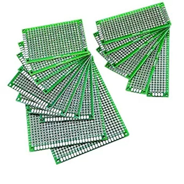 Doppelseitige Prototyp-PCB-Leiterplatte, universelles Steckbrett, 1,6 mm, 2,54 mm, FR-4 verzinnt, für DIY-Tests, mehrere Größen