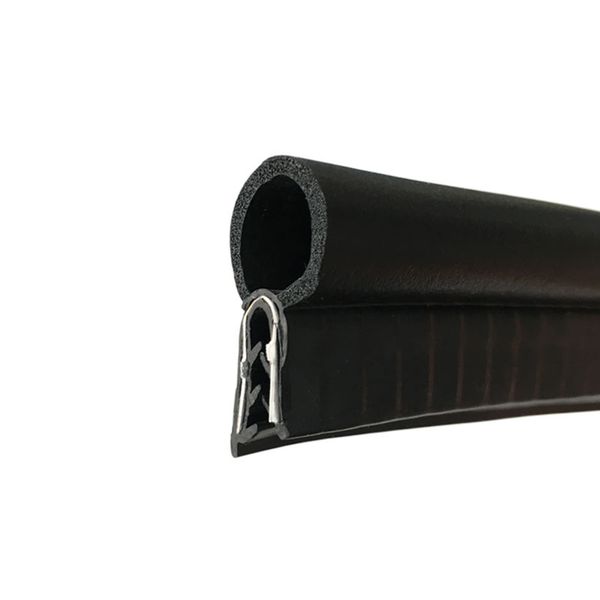 Black 3M Rubber O U Channel Edge Trim Seal Trunk Strip For Car Door Window Frame