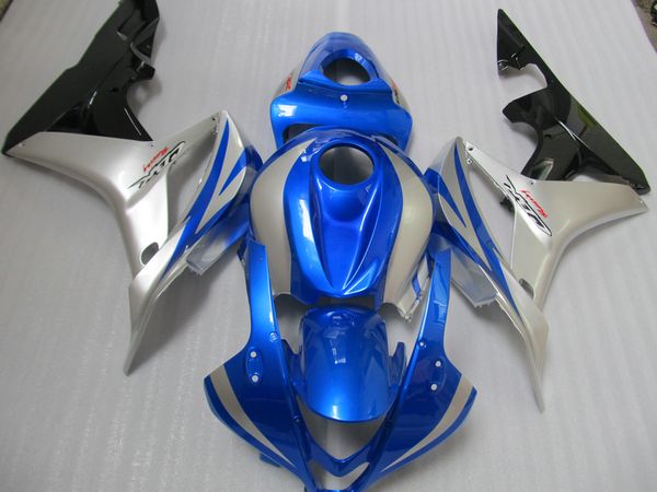 

injection mold 100% fit for honda cbr600rr 07 08 blue silver black fairings set cbr600rr 2007 2008 ot11
