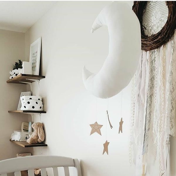 30cm Moon Star Soft Kids Tent Hanging Baby Room Wall Decor