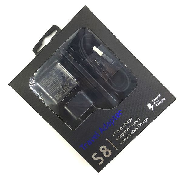 

box packing mobile phone quick charger with type-c cable qualcomm fast charger for galaxy s8, for xiaomi 6
