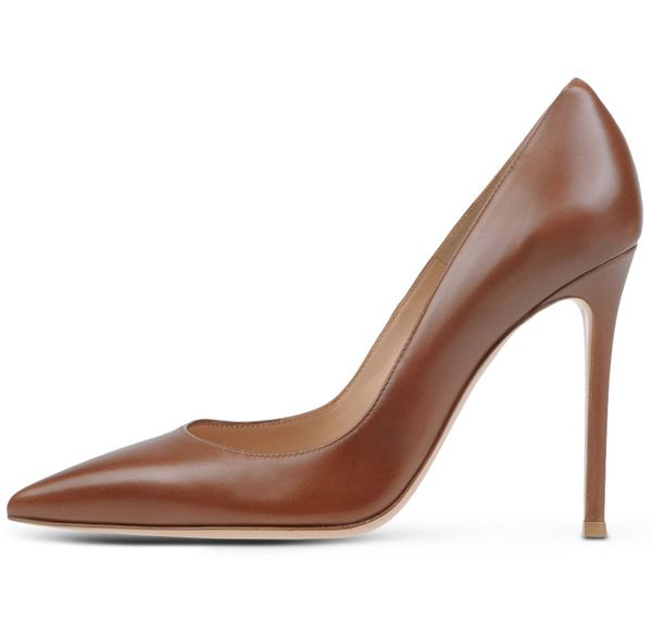 Großhandel Zandina Damen Handgemachte Mode Elegant 100mm Spitzen Grundlegende Büro Party Prom High Heel Pumps Schuhe Schokolade Z7107 Von Yueyaer, High Heel weisse Schokolade