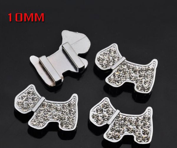 

hole length 10mm 100pcs/lot charms diy dog with rhinestone pet dog collars silver color jewelry finding components charms 2017 new style, Bronze;silver