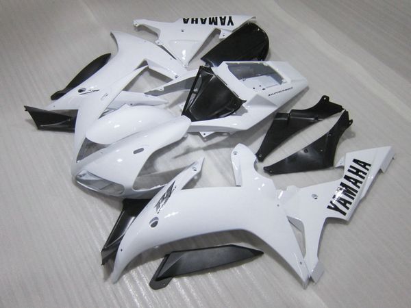 Kit de carenagem de plástico de moldagem por injeção para yamaha yzf r1 2002 2003 branco carenagens pretas definir yzf r1 02 03 OT37