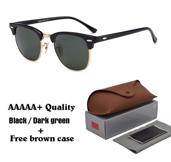 

High quality Glass Lens Brand Designer Fashion Sunglasses For Men Women UV400 Sport Vintage Sun glasses With free brown cases