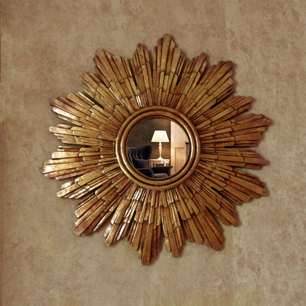 Dia57cm European Style Wall Decorative Mirrors Sun Mirrors For