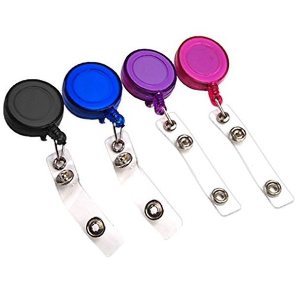 

retractable badge holder id badge reel clip on card holders assorted colors