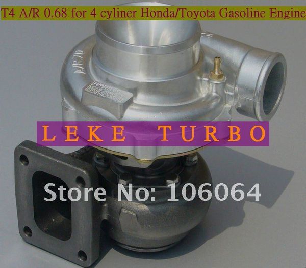 Turbocompressor atacado novo T4 A / R 0.68 Turbo Turbocompressor para Honda para Toyota Cilindro Gasoline Engine