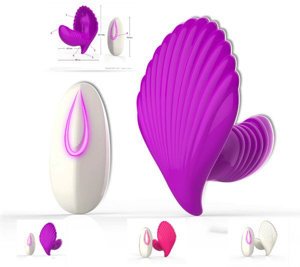 New Inscul Feminino invisível Shell Butterfly Dildo Roupa Resia Altanha Vibradores à prova d'água Controle remoto Brinquedos sexuais Womentoys recarregáveis