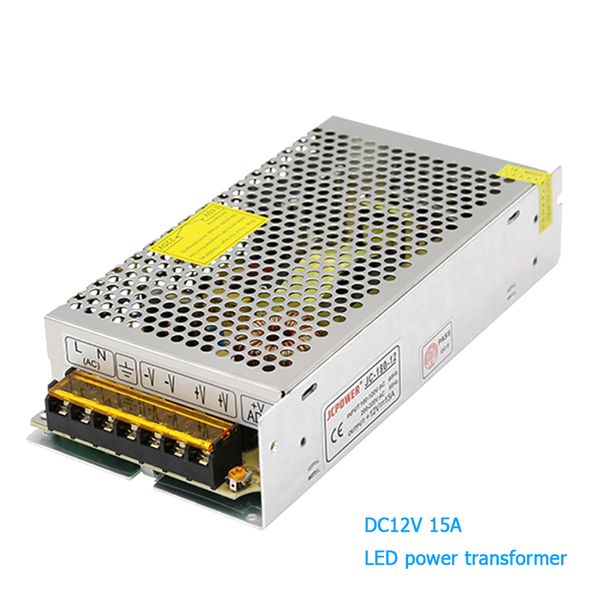

трансформаторы освещения ac 110v 220v в dc12v высококачественные светодиодные фонари драйвер для светодиодной ленты блок питания 15a 180w им