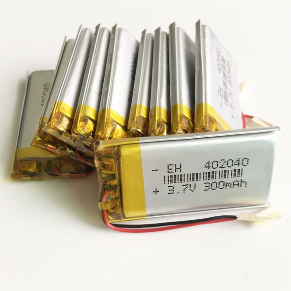 402040 3.7 V 300mAh литий-полимерный LiPo li ion аккумуляторные батареи питание для Mp3 MP4 наушники DVD камера мобильного телефона psp