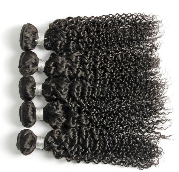 

9a brazilian remy hair bundleskinky curly 1 bundle #1b natural black