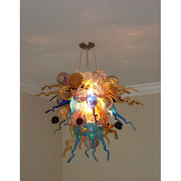 

ceiling decorative led glass christmas lighting modern art decor handmade blown murano style flower designed chihuly style chandelier