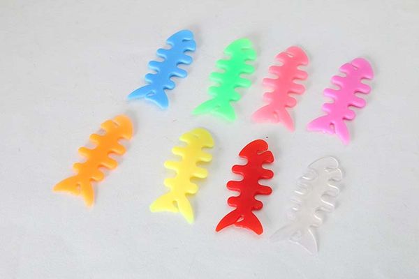 100PCS Neue Stilvolle Fisch Knochen PVC Auto Kabel Draht Organizer Roller Spuler Smart Wrap Für Kopfhörer Kopfhörer9681716