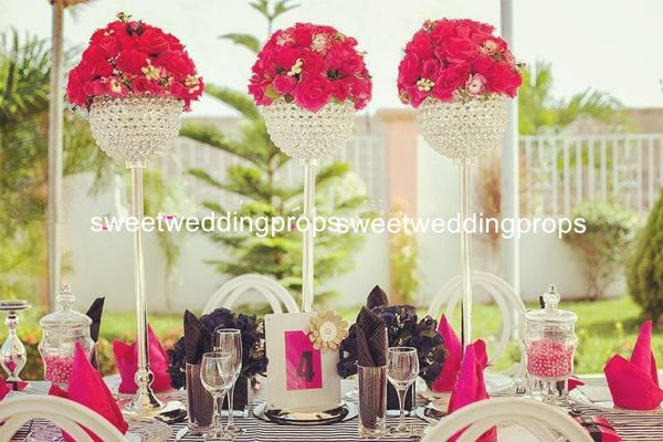 New Decor Design Elegant Trumpet Shape Cylinder Crystal Glass Vase