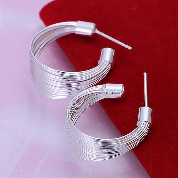 

e05 xmas promotion whole fine 925 sterling silver line 1pc fashion jewelrynew piercing 925 silver wedding dangle earring 3200086