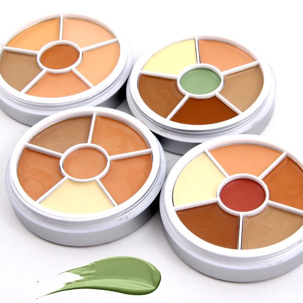 

Mi ro e profe ional 6 color concealer kit oil flawle concealer facial makeup palette round make up ba e
