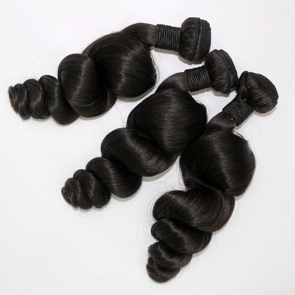 

burmese hair bundles vietnamese cambodian human hair weave natural color 3bundles/lot loose wave cuticle human hair extensions, Black