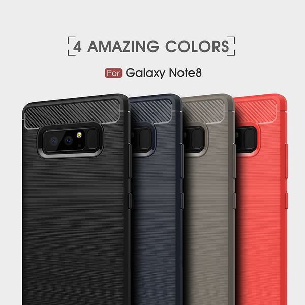 Armários para Fibra de Carbono Note8 Samsung Galaxy pesados ​​à prova de choque caso armadura para Galaxy Note8 2017 venda quente Frete grátis