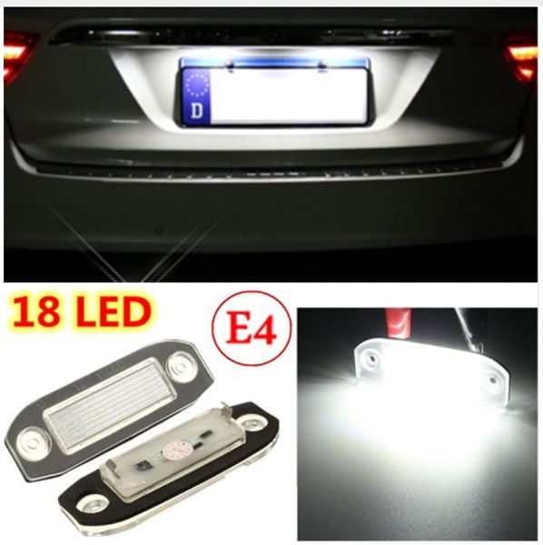 

2 шт. 18 светодиодный фонарь освещения номерного знака лампа для volvo s40 s60 s80 v50 xc60 xc70 xc90 v50 e-отмеченный белый