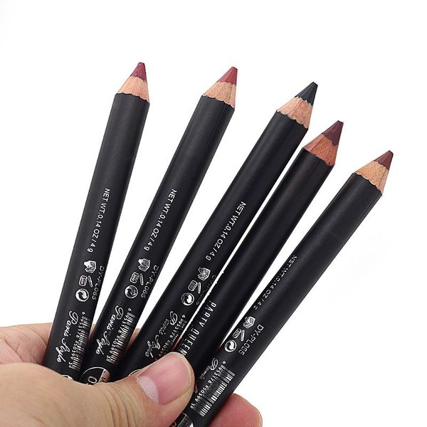 

wholesale multicolor party queen lip liner pencil functional eyebrow eye lip makeup waterproof colorful cosmetic lipliner pen mk327 shi