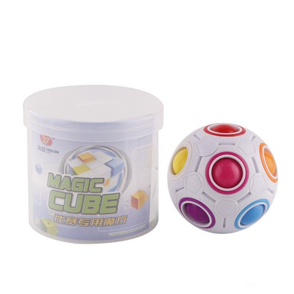 

Rainbow ball magic cube peed football fun creative pherical puzzle kid educational learning toy children gift