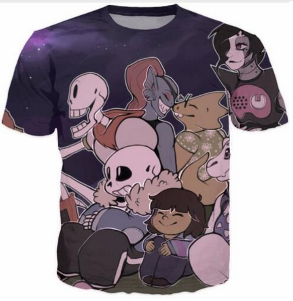 

новейший дизайн женские / мужские undertale пацифист смешные короткие рукава 3d печати футболка лето повседневная футболка s--5xl105, White;black