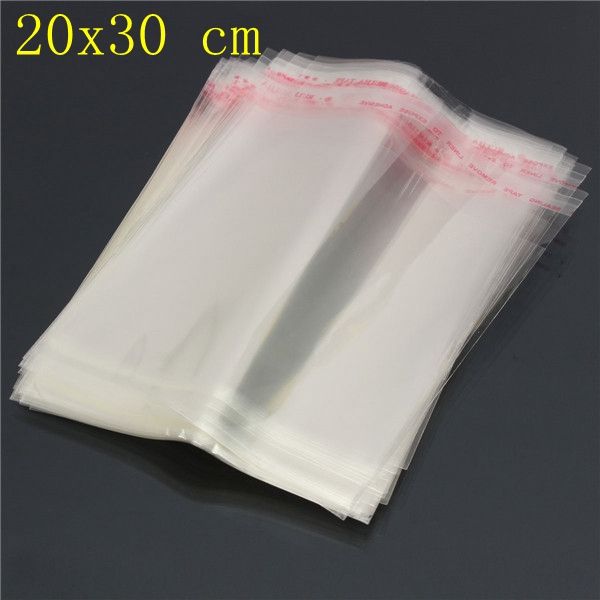 

wholesale- 20*30cm clear resealable cellophane/bopp/poly bags transparent opp for plastic storage bag self adhesive seal ing