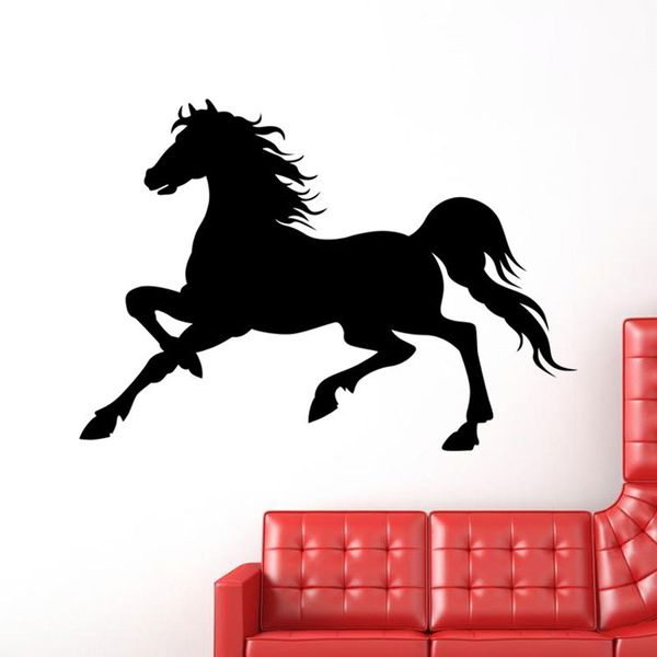 

new black running horse wall stickers removable vinyl room decal art mural home decor ing
