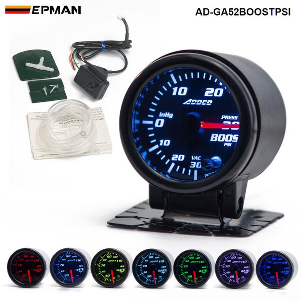 

Car Auto 12V 52mm/2" 7 Colors Universal PSI Turbo Boost Gauge LED With Sensor and Holder AD-GA52BOOSTPSI