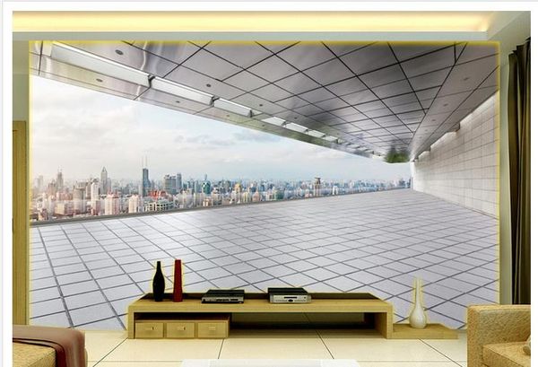 

popular 3d space to expand urban architecture mural 3d wallpaper 3d wall papers for tv backdrop