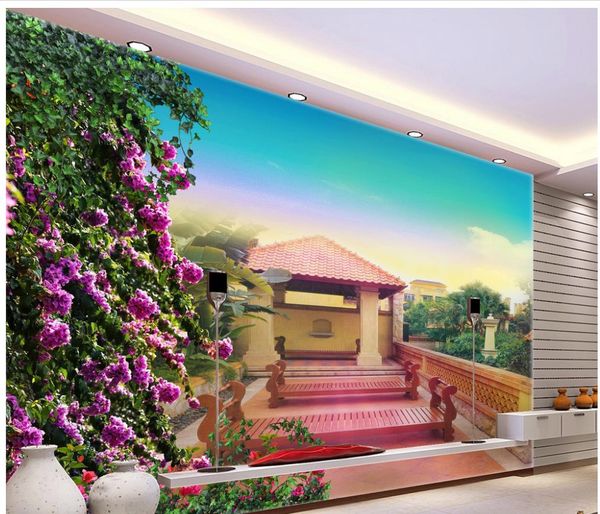 

mediterranean style mural tv wall mural 3d wallpaper 3d wall papers for tv backdrop
