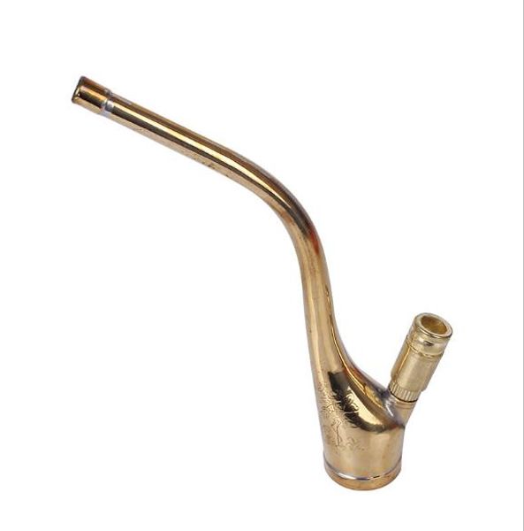 Umgebungsschutzmagnetisierungsfilter Retro Shisha Rohr Pipe Heißgravierte reine Bronze Feine klassische Rauchleitung