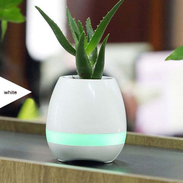 

креативы сенсорный беспроводной bluetooth цветочный горшок мини-сабвуфер динамик со светодиодной подсветкой нескольких цветов домашний умный