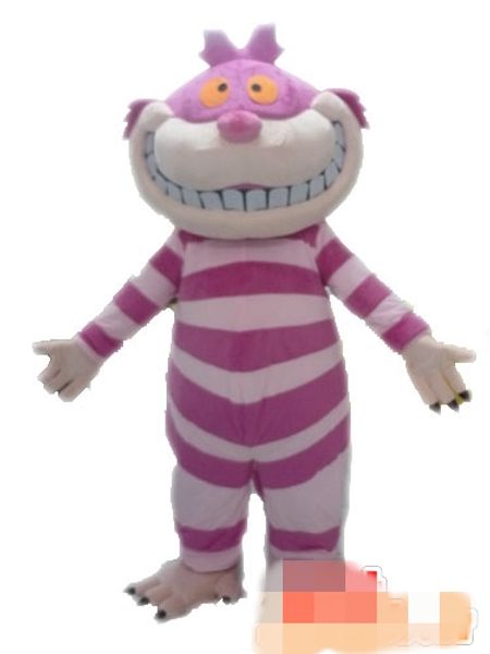 

custom pink cat mascot costume size ing, Red;yellow