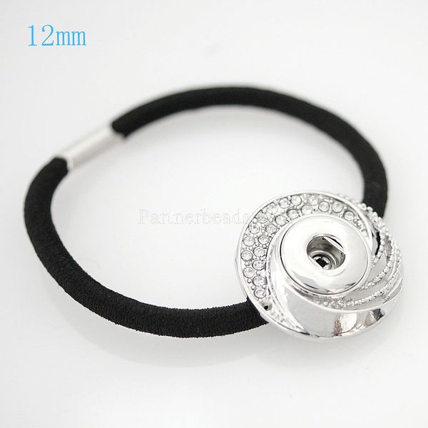 

wholesale- 2016 bohemian crystal hairbands for women 12mm metal snap button hairpin jewelry stering silver jewelry kb0357-s, Golden;silver