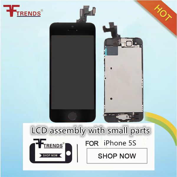 

for iphone 5 5c 5s se lcd display & touch screen digitizer assembly with home button and front camera flex cable & earpiece 100% test